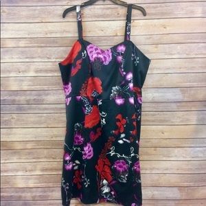 Lane Bryant Black Red and Purple Dress